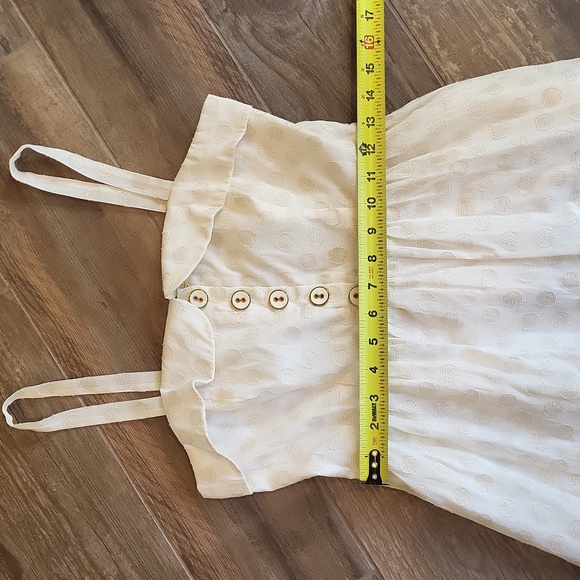 Maeve White Midi Dress with Brown Cardigan - Picture 5 of 12